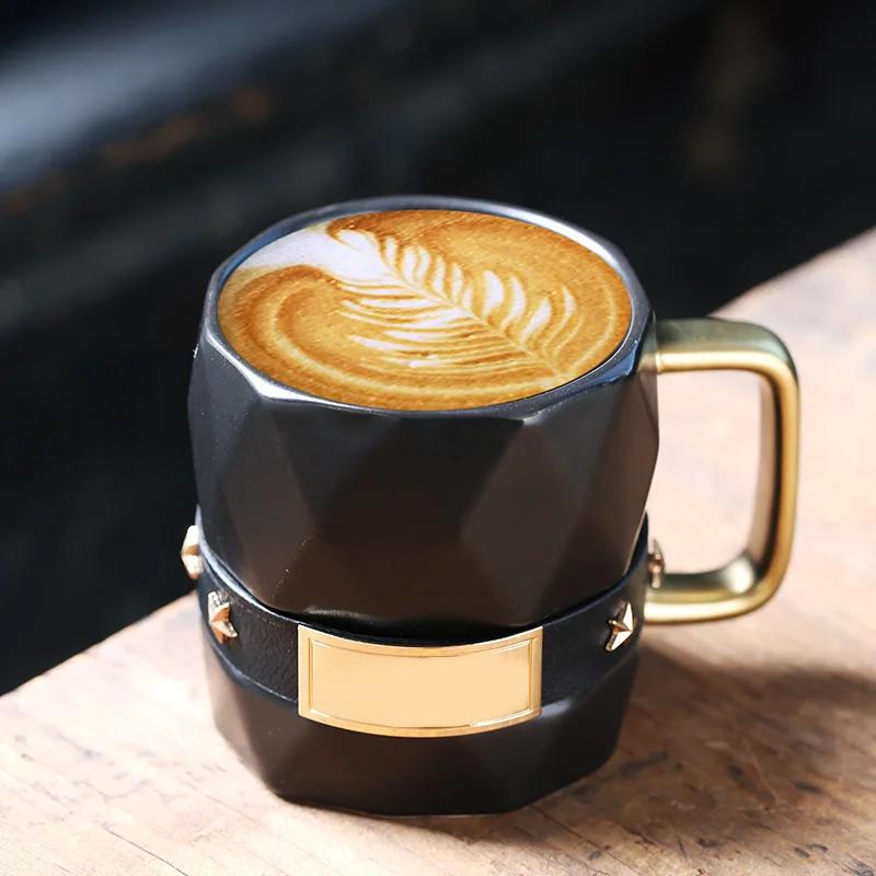 Taza de Cerámica Estilo Nórdico Ins, Taza de Café, Taza para Desayuno con Avena, Regalo para el Día de San Valentín, Tazas de Agua para Parejas