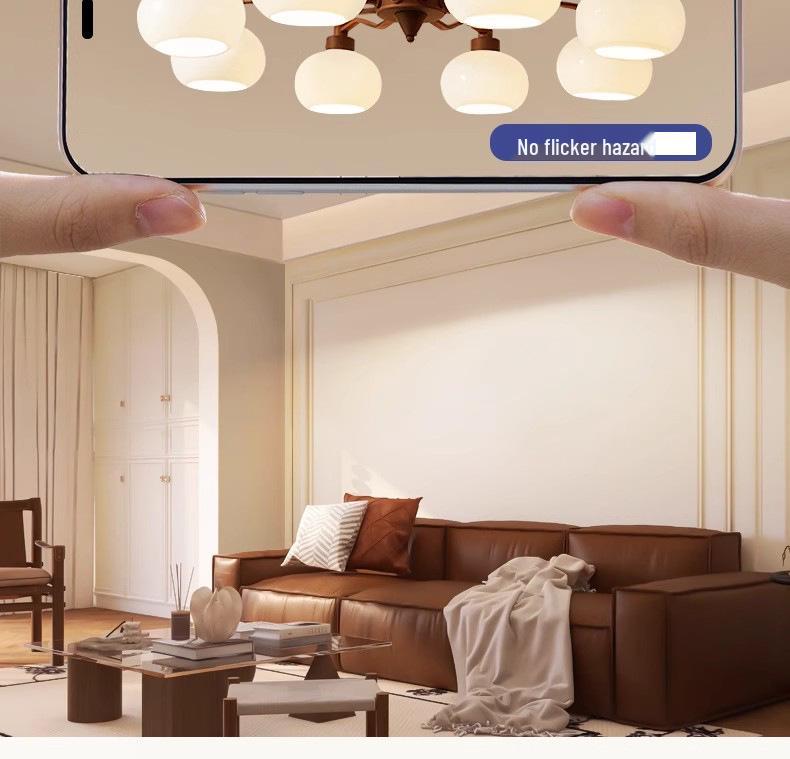 2025 French Mid-Century Luxury Chandelier: Retro American Persimmon Hall Lighting Fixture