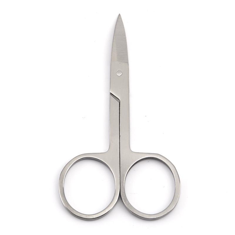 Round-Head Stainless Steel Eyebrow & Beard Trimming Scissors for Beauty & Nose Hair