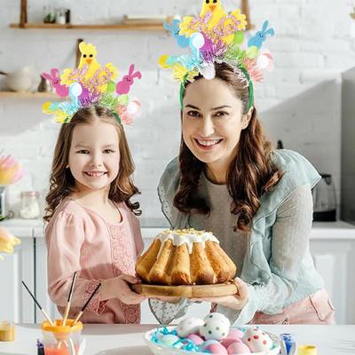 Easter Hair Band Happy Easter Day Hairband For Easter Decoration 6X Women Easter Ears Hair Accessories Headband Set For Girl