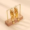 Korean Style Metal Sequin Earrings Zinc Zinc Alloy Gold Earrings Charm Long Tassel Dangle Earrings  Girl
