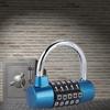 5 Digit Code Lock Padlock U shaped Suitcase Door Combination Lock Blue