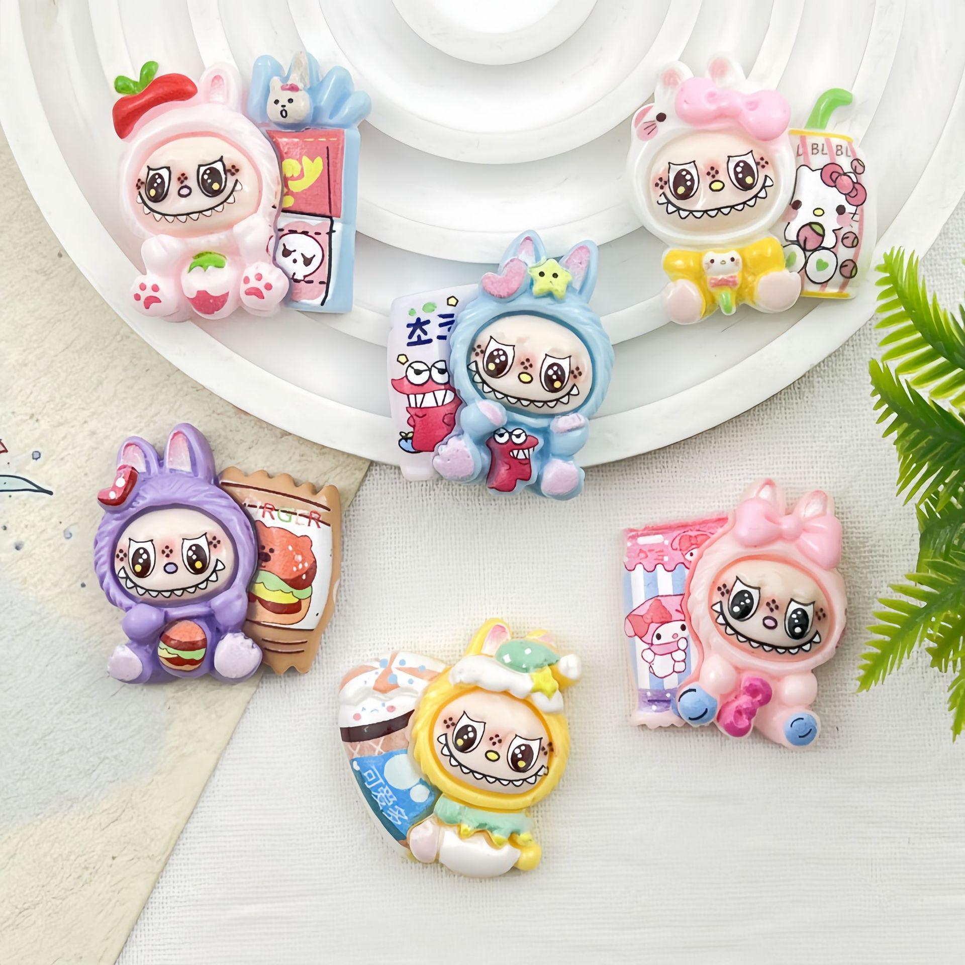 Cartoon Candy Resin DIY Craft Accessories for Hair Clips, Head Ropes, and Magnets.