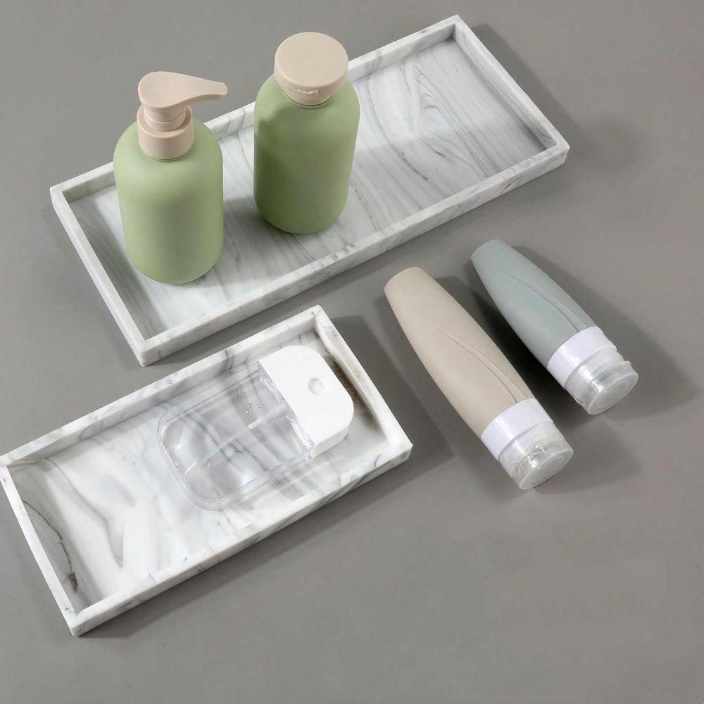 Shatterproof Silicone Storage Tray Thickened Soap Dispenser Tray  Countertop