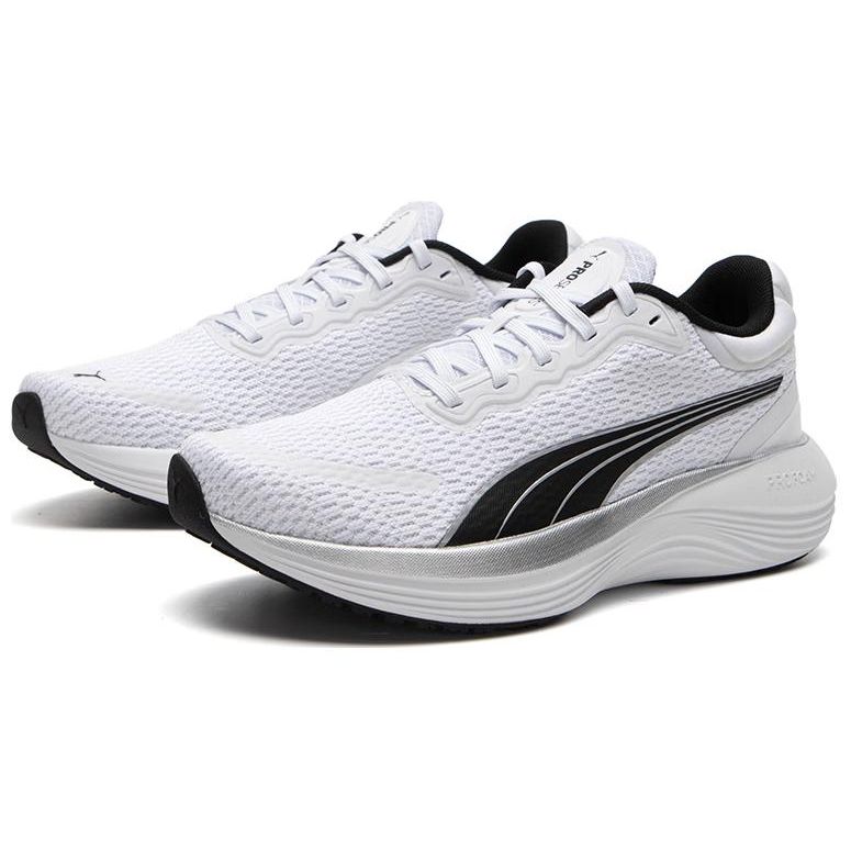 Puma Scend Pro Series Lightweight Shock Absorbing Non-Slip Breathable Low-Top Casual Running Shoes Unisex Sneaker White Black 378776-18