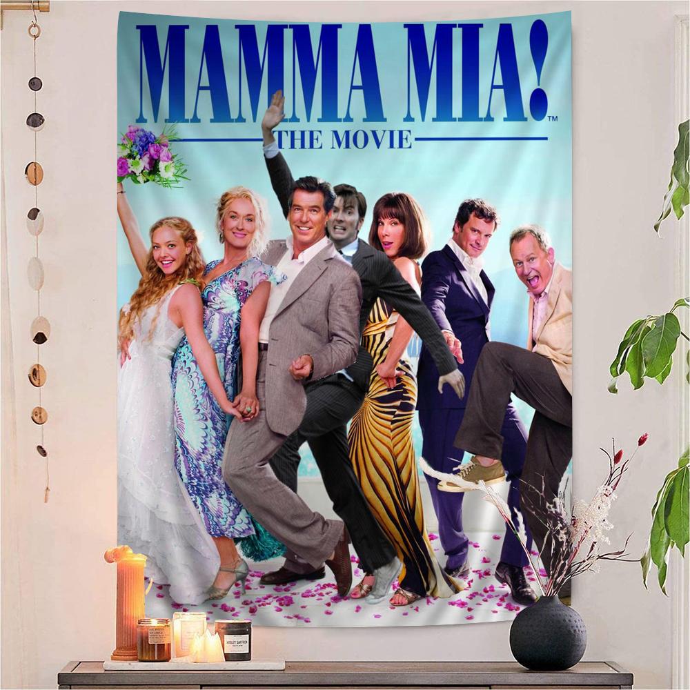 Mamma Mia Poster Klassieke TV Show Hippie Wandkleed Bohemian Wandtapijten Mandala INS Woondecoratie