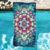 Ultra-Soft Mandala Beach Towel - Lightweight, Absorbent & Quick-Dry for Beach Camping & Travel Modern Cartoon Design,Beach Towel