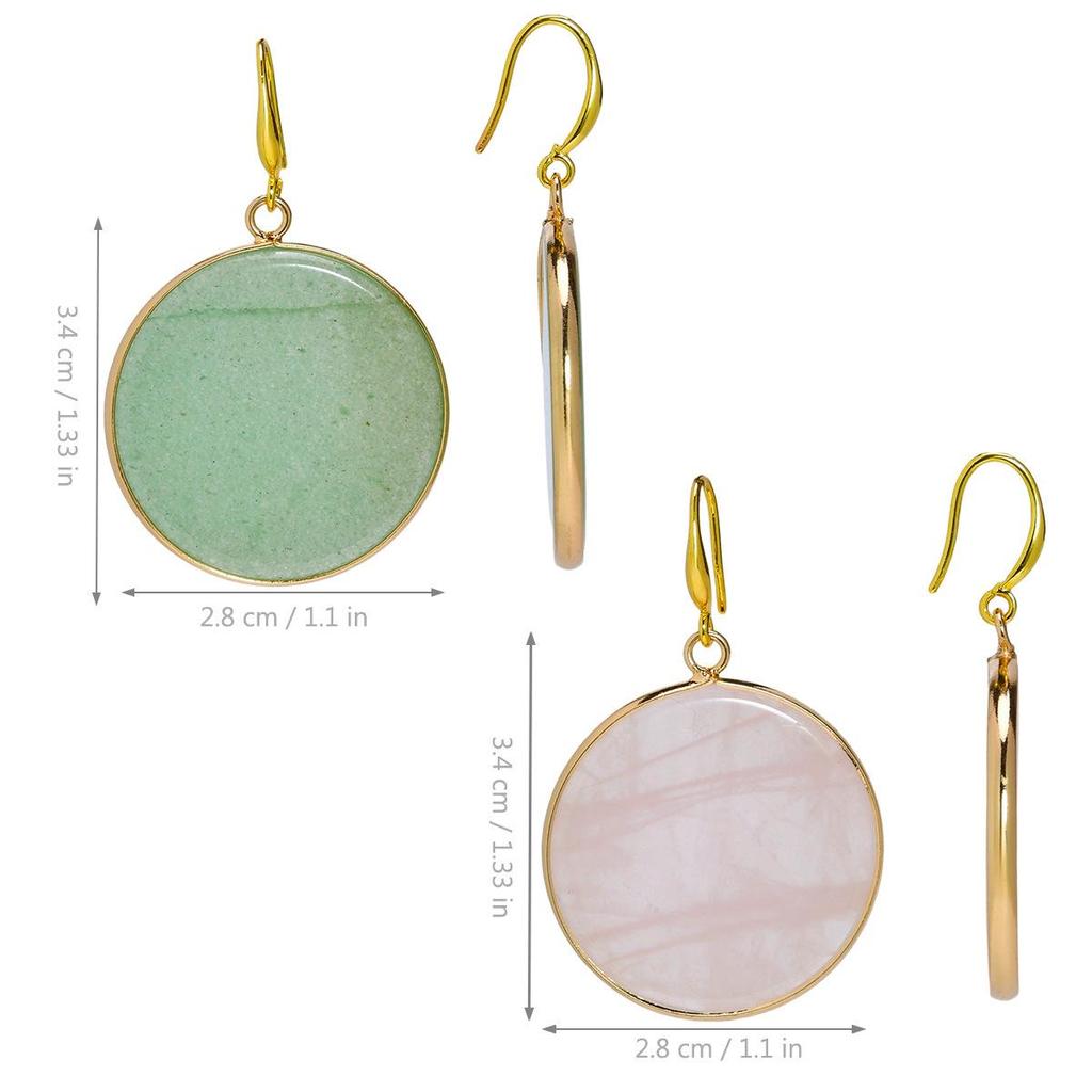 Elegant Pink Crystal Dangle Earrings with Bezel Pendant - Women's High-End European & American Style Accessories.