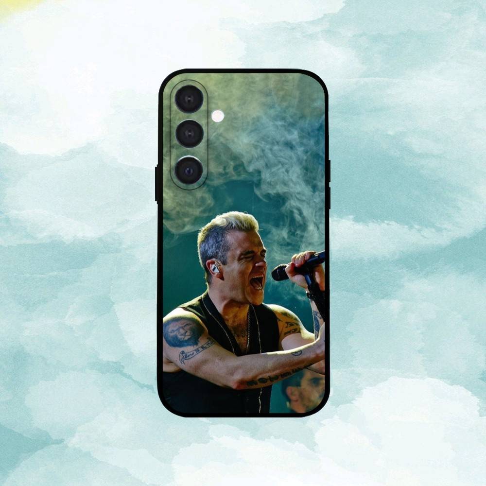 Singer R-Robbie W-Williams Phone Case For Samsung A73,72,71,A52,51,40,41,A22,A32,31,A13, Soft Black Shell
