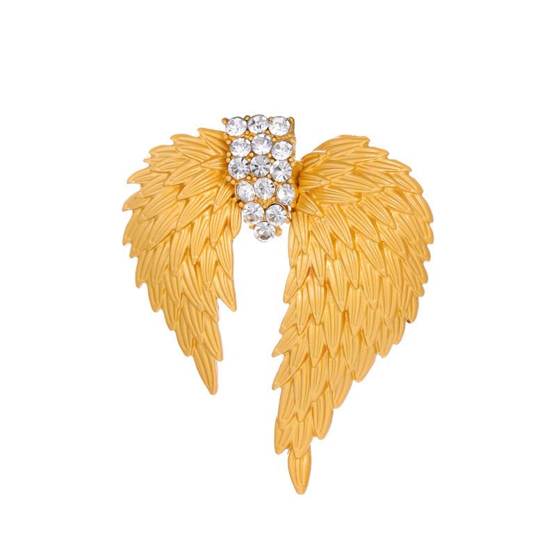 

Vintage Wing Brooch With Water Drilled Angel Wings For Women And Men Accessories