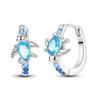 925 Silver Hoop Earring For Woman Pendientes Moon Sun Earrings Fashion Jewelry