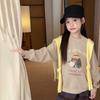 Kids Girls Cute Cartoon Print Casual Loose Round Neck Long Sleeve Pullover Sweatshirt