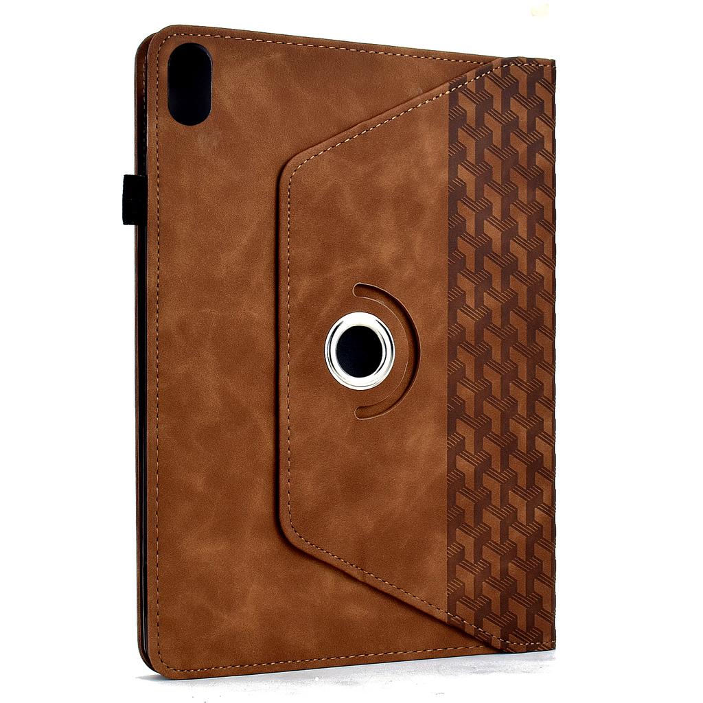 For iPad (2025)/10.9 (2022) Case Rotating Stand Building Block Imprinted Leather Tablet Cover