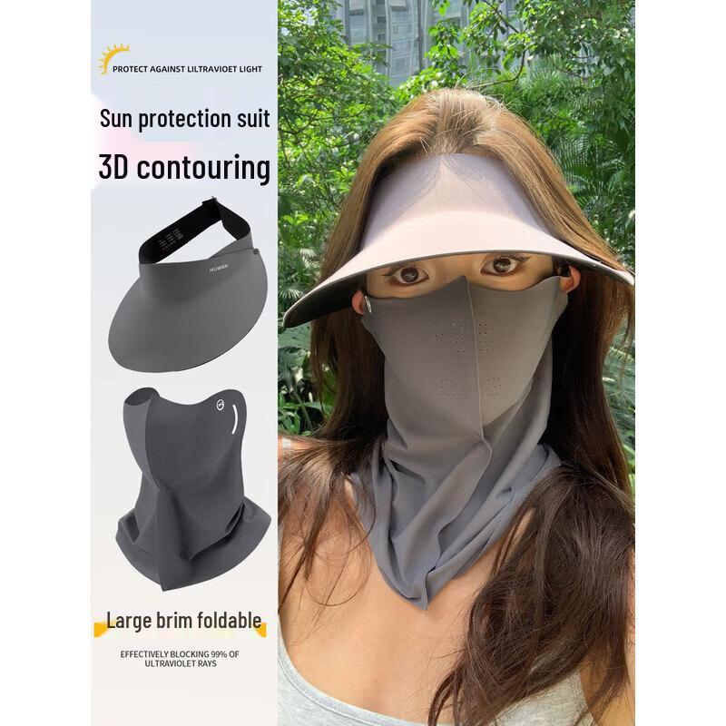 

Unisex Anti-UV Visor Sun Hat with Neck Flap