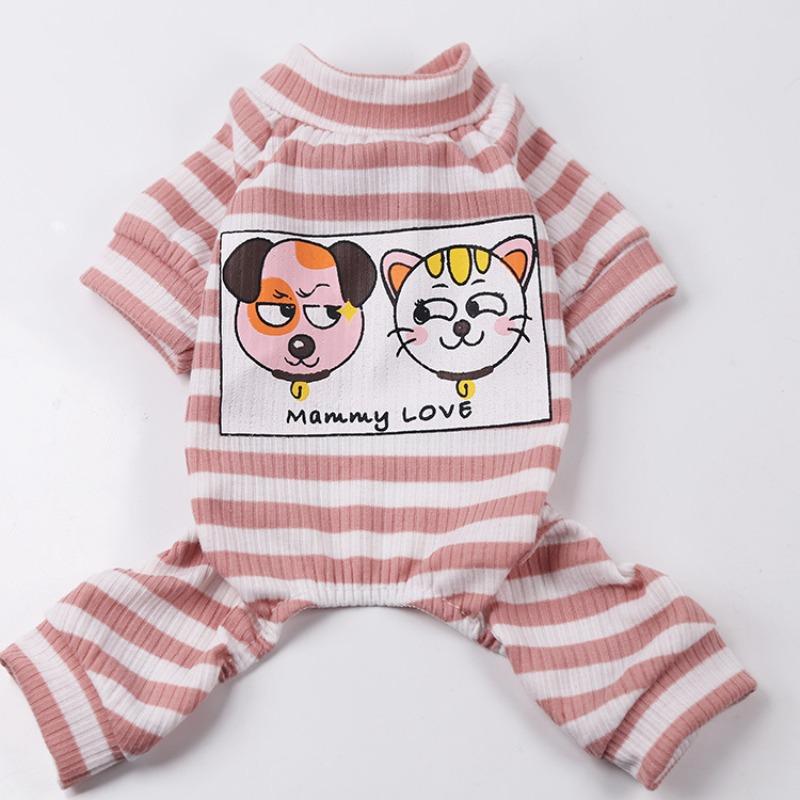 Cat Autumn and Winter Home Clothes, Dog Air-conditioned Clothes, Pet Dog, Cat Couple Supplies, Pajamas, Puppy