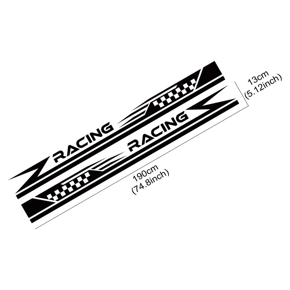 2PCS Car Door Side Stripes Stickers Racing Sport Vinyl Decals Self-adhesive Car Body Styling Decoration Stickers Accessories