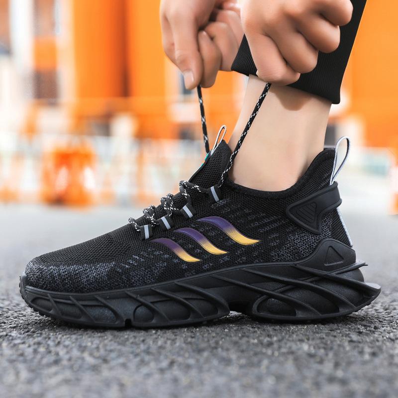 Men's Shoes Summer Mesh Breathable High-end Casual Single Shoes Fashionable Versatile Young Students Running Shoes Foreign Trade Models
