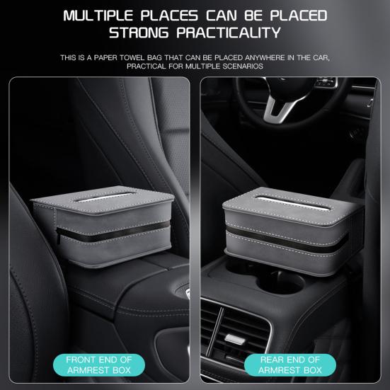 Porte-Mouchoirs De Voiture Pour Tesla Modèle 3 Et Y - Support Boîte à Mouchoirs En Silicone Avec Bande Élastique