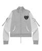 MUCENT Tove Metal Logo Heart Patch High-Neck Zip-Up Sweatshirt (2 Colors)