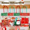 4pcs Christmas Stationery Gift Stationery Set with Handbag Students Rewards Coil Notebook Gel Pen Pendant Sticky Notes/Bookmarks