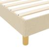 Cream Fabric Bed Frame with Headboard 90 x 200 cm
