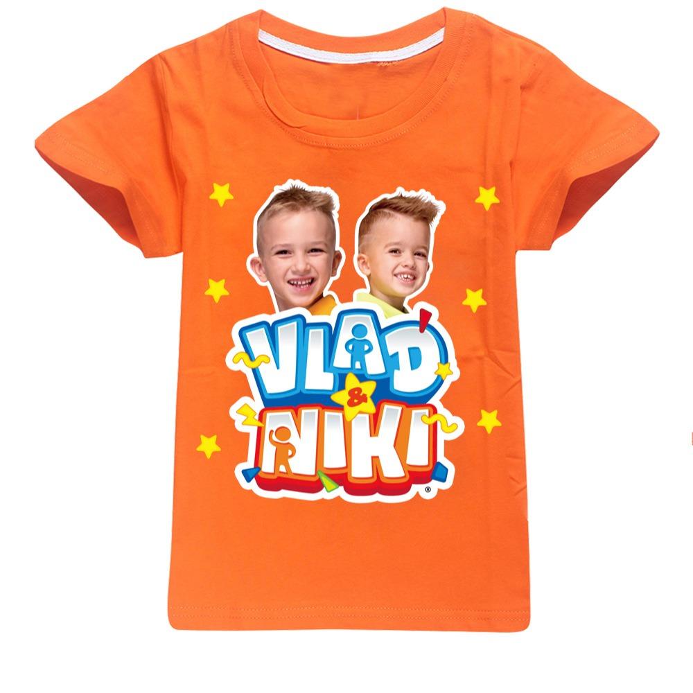Children Cute Vlad Niki Clothes Kids Summer Fashion T-shirt Baby Boys Cartoon Tshirts Toddler Girls Short Sleeve Casual Tops