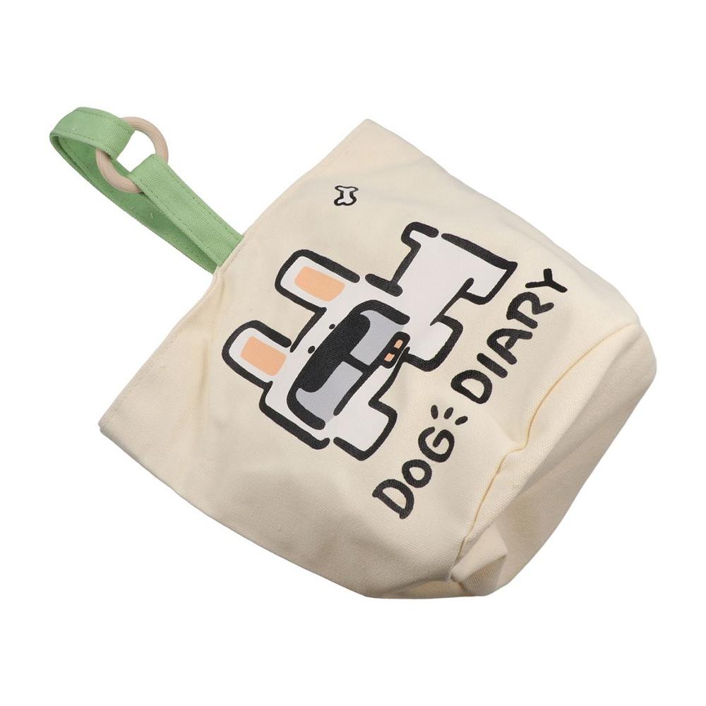 Letter Cartoon Handbag Husky Bucket Shape Bag Elegant Canvas Dog Tote Bag Outdoor