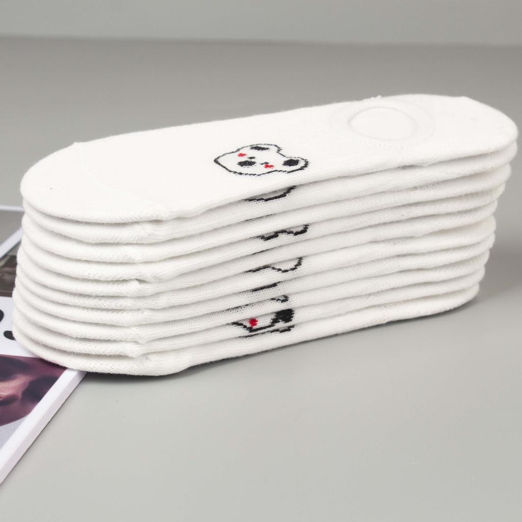 5 Pairs Summer Women's Socks Shallow Invisible Sweat Low Casual Boat Socks Breathable Simple Cute Animal Case Female Short Socks