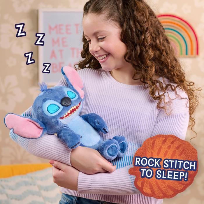 Peluche Interactive - Disney - Stitch - 35 cm - Yeux LCD expressifs - Plus de 50 sons