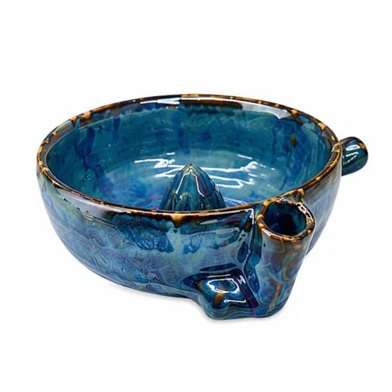 Fruit Cleaner Berry Bowl with Drainage Holes Fruit Rinse Bowl Rustic Style Fruit Wash Basket for Kitchen Countertop синий