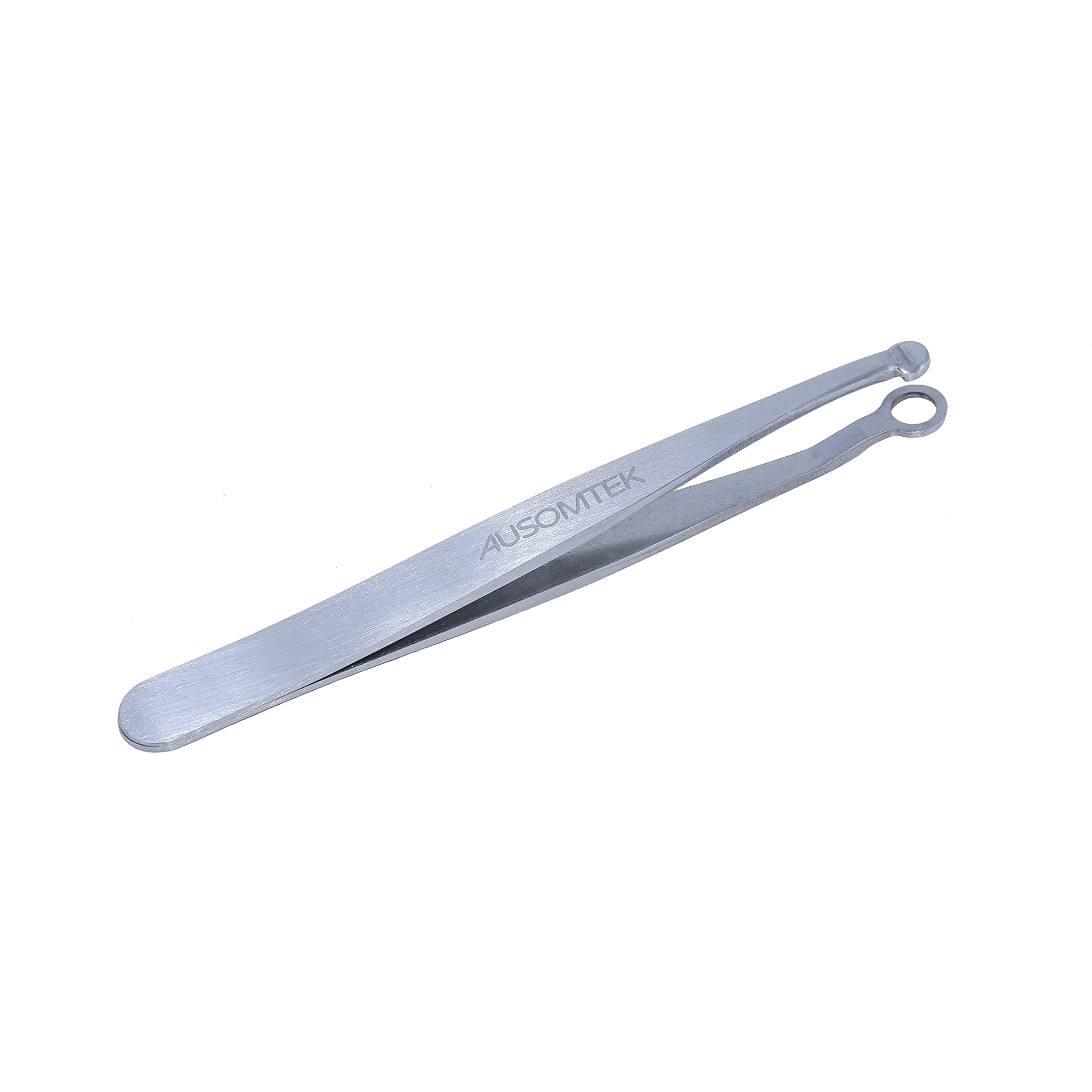 

AUSOMTEK Nose and Ear Hair Trimming Eyebrow Grooming Eyelash Stainless Steel Grooming Safe Round Unisex [Upgraded Version] Tweezers, Scissors,