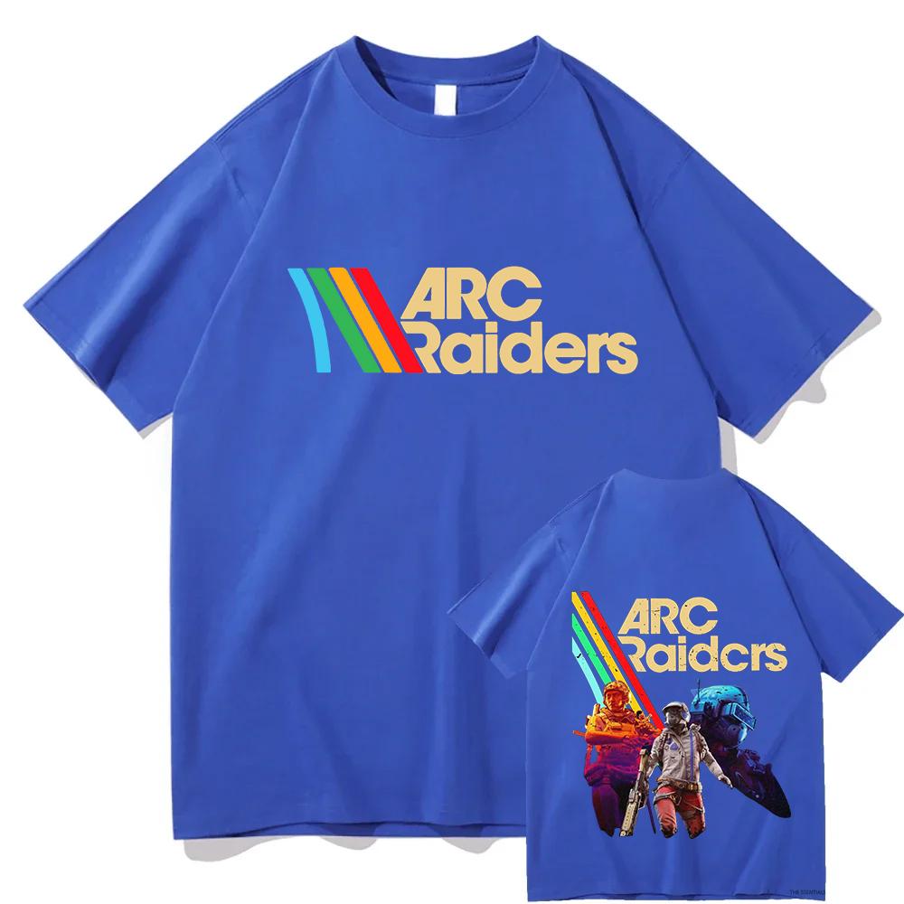 ARC Raiders Striped T Shirts ARC Hot Game Survival Evolved Tees Gifts for Gamer Cotton T-shirts Unisex Vintage Game Lovers Tops