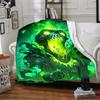 1pc Monster "Greenery" Blanket, Lightweight Flannel Throw Blanket for Sofa, Bed, Travel, Camping, Living Room, Office, Couch033