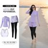 Womens UV Protection Long Sleeve Pants Diving Suit Separate Piece Rash Guard Set Swimming Snorkeling Water Sports