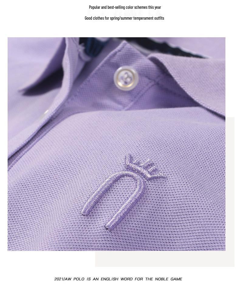 Dámské letní polo tričko s krátkým rukávem - Volný střih, Tištěné logo, Sportovní ležérní tričko z čisté bavlny