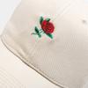 Summer new men's and women's pure cotton embroidered rose soft top baseball cap student outdoor face cap