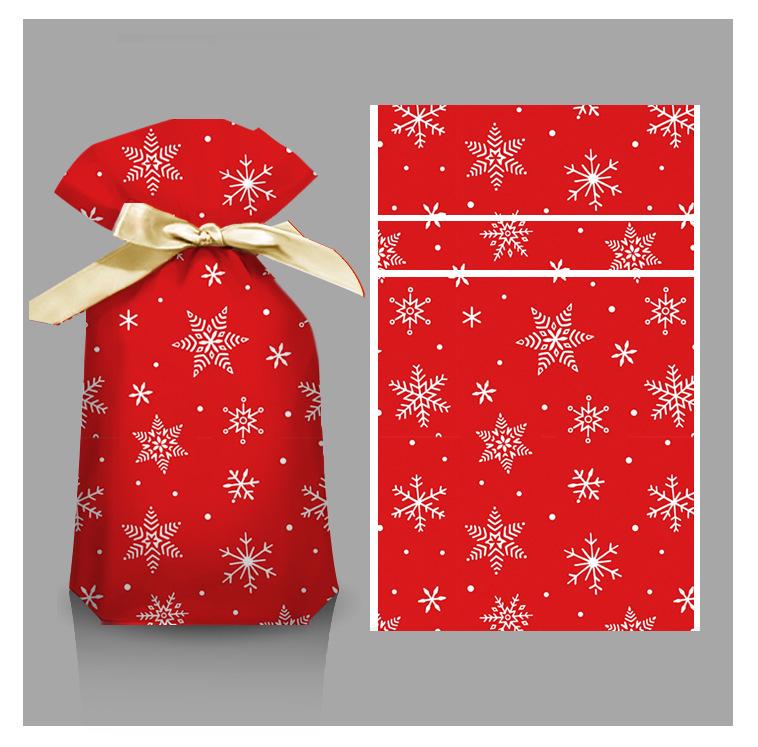 50pcs 2025 Christmas Candy and Cookie Gift Bags with Ribbon Drawstrings