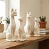 1 Paar Minimalistische Süße Katzenfiguren Ästhetische Katzen Tischskulptur Bücherregal