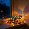 Night Light Handmade Vintage Resin Animal Rainbow Lamp USB Powered Soft Warm LED Light for Bedroom Desk Decor
