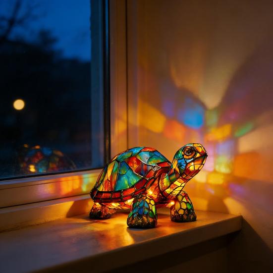 Night Light Handmade Vintage Resin Animal Rainbow Lamp USB Powered Soft Warm LED Light for Bedroom Desk Decor