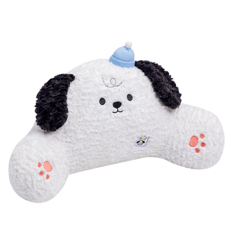 Cartoon Dog Plush Toy with Hat, Cute Puppy Lumbar Support Cushion, Companion Stuffed Animal