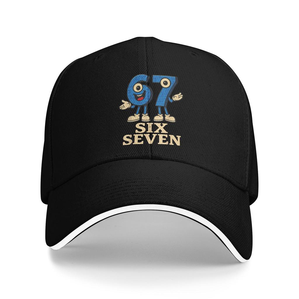67 Six Seven 6-7 Funny Italian Brainrot Gaming Baseball Cap y2k Funny Trucker Hat Spring Women Men Outdoor Gym Snapback Cap