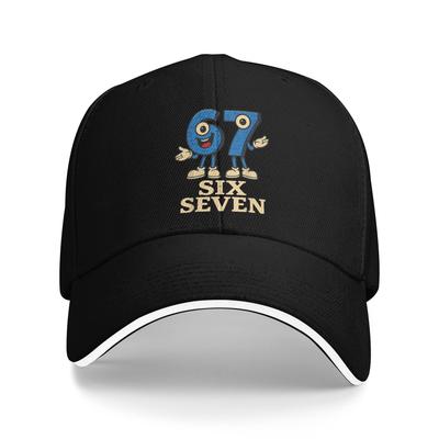 67 Six Seven 6-7 Funny Italian Brainrot Gaming Baseball Cap Y2k Funny Trucker Hat Spring Women Men Outdoor Gym Snapback Cap