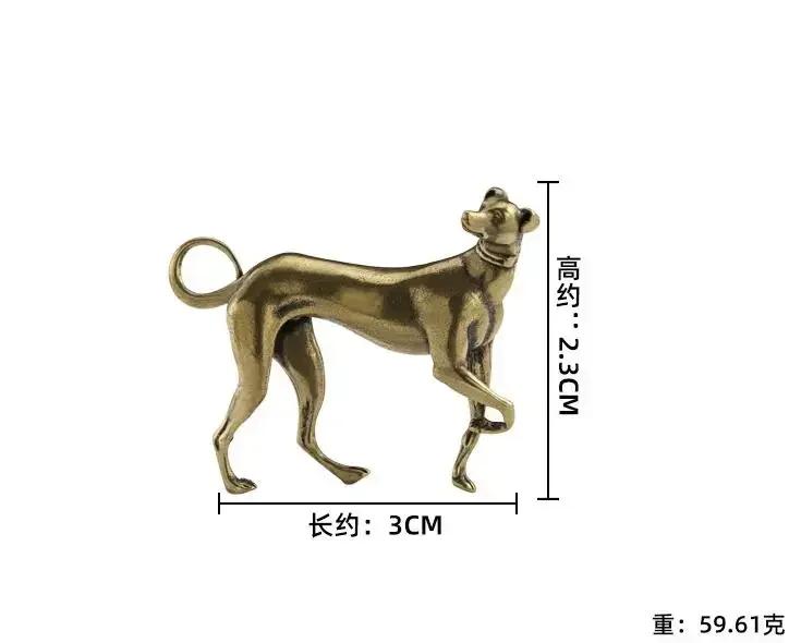 

1 шт. Статуэтка собаки богатства из античной латуни, Винтажный коллекционный металлический артефакт, Зодиакальная собака, Животное удачи, Оптовая торговля, Артефакт из старой меди A