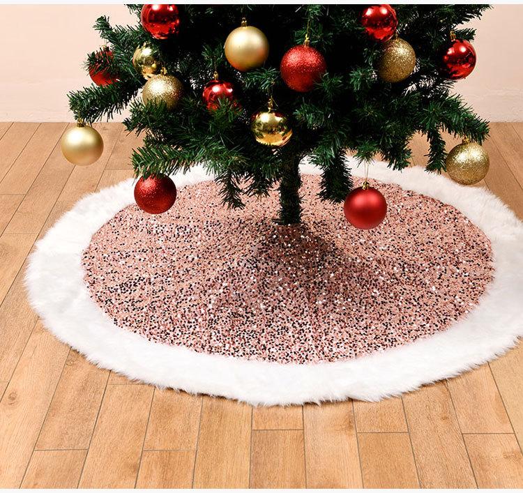 Christmas Tree Dress Plush Sequin Cloth Christmas Tree Apron Decorated Christmas Tree Dress