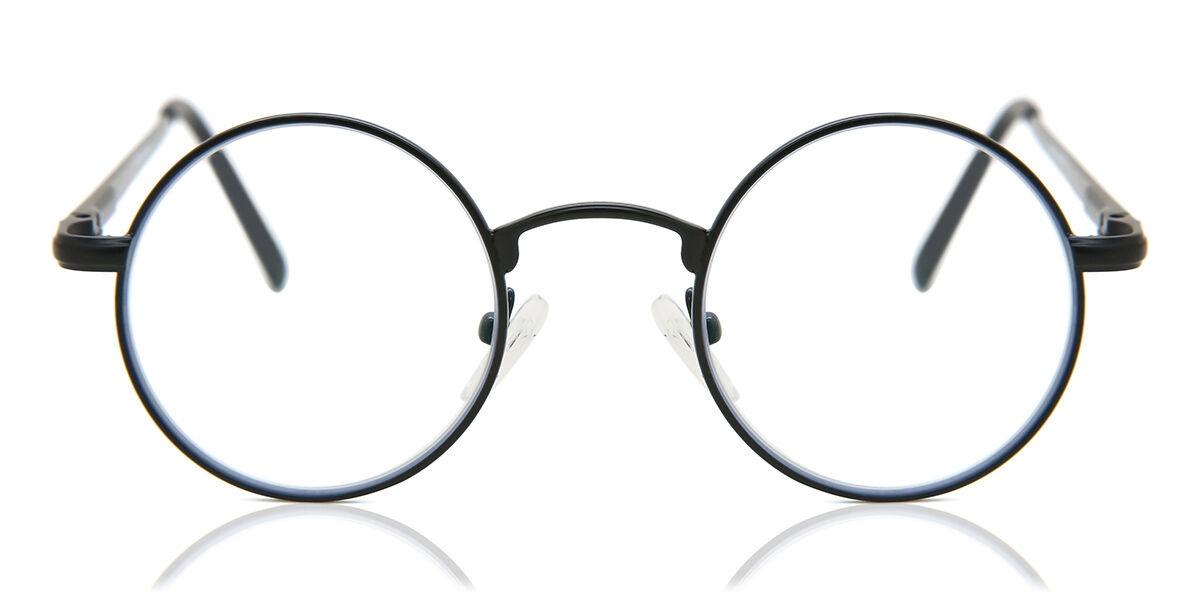 

Full Rim Round Black Smartbuy Collection Scout Blue Light Block Asian Fit M5 Fashion Unisex Eyeglasses Black/42