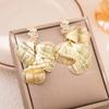 Heart Leaf Tassel Earrings Crystal Exaggerated Earrings Fashion Vintage Metal Earrings  Girls Gift