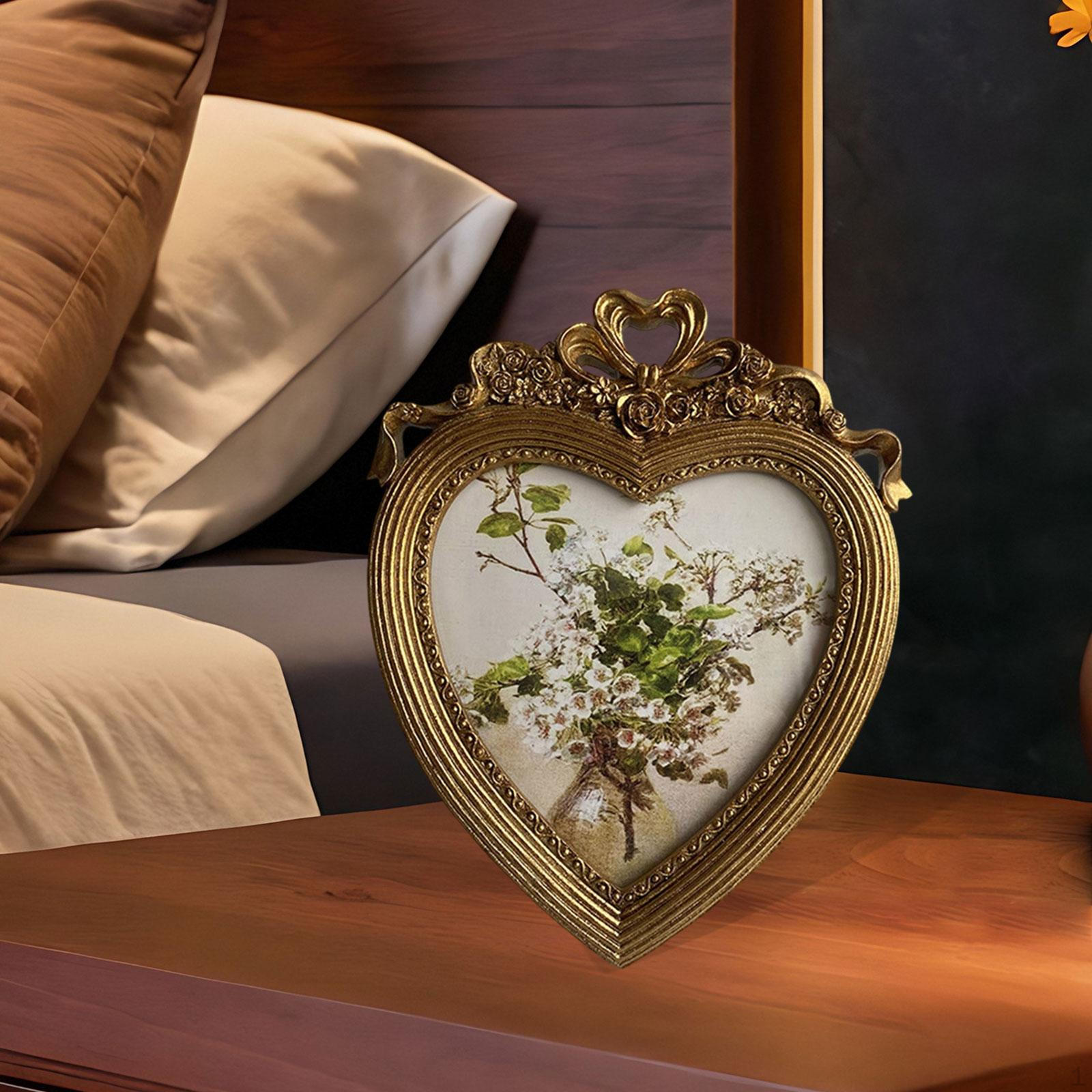 

Винтажная фоторамка Фотоподарок Форма сердца Галерея Искусство Дисплей Держатель для