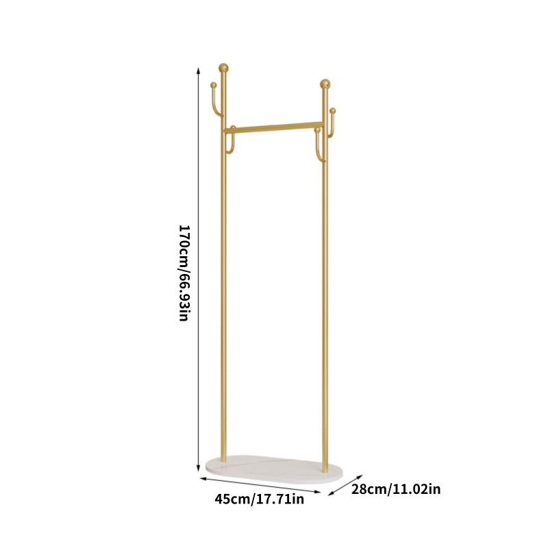 Simple Floor Standing Clothes Rack, Light Luxury Coat Rack for Bedroom Storage, Minimalist Household Garment Rack, Freestanding