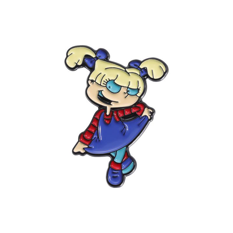 Cartoon Character Enamel Pin Badge Metal Lapel Pin for Bags Backpacks Jackets Accessories Collectible Gift One Size
